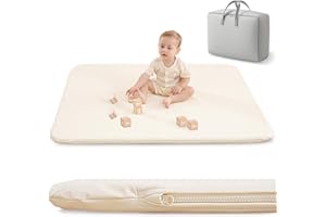 PEIPEIWU Tappeto Per Bambini e Extra spesso e Non Tossico,120x120x3cm inodore e Impermeabile Per Bimbi.Morbido tappetino in pelle vegana per creare un'area di gioco sicura per i più piccoli