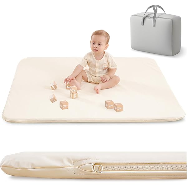 Tappeto Gioco Per Bambini TupTam 120x120 Cm - Imbottito, Design Boschi/Beige