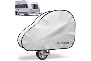 Tarpofix® Copritimone caravan in materiale telato per camion (PVC) con doppia chiusura a scatto - Copri gancio roulotte di ottima fattura per caravan e rimorchi per timone e gancio
