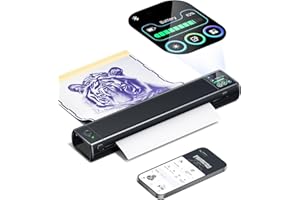 Phomemo M08F Plus Tattoo Stencil Drucker Touchscreen Thermodrucker Tattoo Bluetooth Professioneller Schablone Drucker mit 10pcs Premium Transferpapier