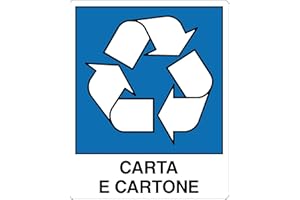 SOCIAL CRAZY GLOBAL CARTELLO SEGNALETICO - CARTA E CARTONE - RACCOLTA DIFFERENZIATA - Adesivo Extra Resistente, Pannello in Forex, Pannello In Alluminio (Adesivo, 10x15 cm)