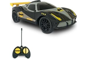 MONDO Motors - RC Batmobile Batman DC - Modelo teledirigido a Escala 1:28 - hasta 10 km/h de Velocidad - Coche de Juguete para niños - 63699