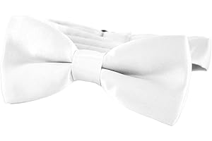 DonDon Edle Kinder Jungen Fliege gebunden und längenverstellbar 9 x 4,5 cm glänzend in Seiden Look