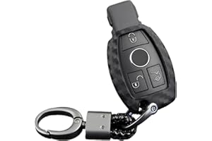 M.JVisun Doux Silicone Caoutchouc Clef Coque Porte-clés pour Mercedes-Benz Classe A B C E S G M V CLA CLS GLA GLC GLE GLK GL GLS SL SLK SLC Viano pour Metris Clé de Voiture - Noir - Tressé Porte-clés