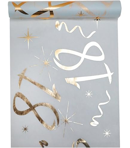 Tafelloper 18e verjaardag, tafeldecoratie verjaardag 28 cm x 10 m, tafelloper gouden rol, decoratie 18e verjaardag meisje jongen, tafellint tafelkleed verjaardag, 18e verjaardag feest (50 Tafelloper 18e verjaardag, tafeldecoratie verjaardag 28 cm x 10 m, tafelloper gouden rol, decoratie 18e verjaardag meisje jongen, tafellint tafelkleed verjaardag, 18e verjaardag feest (50