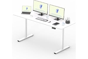 FLEXISPOT Electric Standing Desk 160 x 60 cm Height Adjustable Standing Desk for Home Office (White)