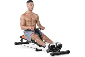 Jupgod Rowing Machine, Rowing Machines for Home Gym, 160KG/350 LBS Weight Capacity, 16 Levels of Quiet Resistance