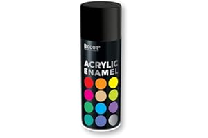 Biodur Acryl-Emaille Sprühlack 400 ml, Matt RAL 9005 Schwarz, Akrylemaille UV-beständig,Einsetzbar für Innen- und Außenbereich, Schnelltrocknend Sprühdose