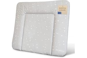 pic Bear Cambiador – alta calidad Oeko-Tex – Cambiador fácil de limpiar – Cojín cambiador – 85 x 72 cm – Puntos gris claro