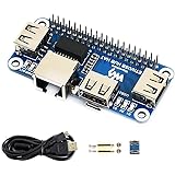 IBest Ethernet/USB HUB Hat for Raspberry Pi 3 B+/3 B/2 B/Zero/Zero W/Zero WH/Zero 2 W Expansion Board, 1x RJ45 Ethernet Port,