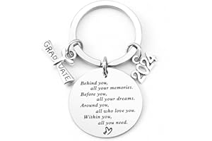 HIGHTOPUP 2024 graduation gifts Keyring graduation gifts for her him key chain graduation gift for year 6 11 leavers graduate gifts inspirational graduation presents for children daughter son senior primary