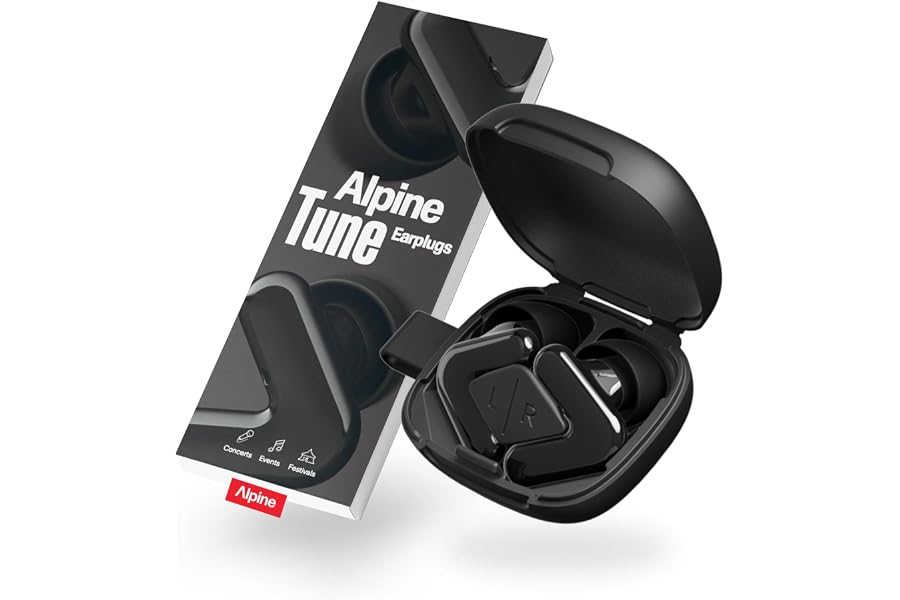 Alpine Tune Ohrstöpsel für Konzerte und Musik, Festival Ohrstöpsel mit Schalldämpfung, Hifi Klangqualität, 19dB Gehörschutz m