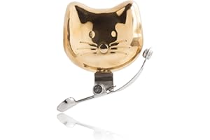 Suck UK mosiężny dzwonek rowerowy w kształcie czaszki ze sprężyną dźwignią kciuka - akcesoria rowerowe unisex