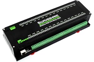 Waveshare 30-Ch Ethernet Relay Module, Modbus RTU/Modbus TCP Protocol, PoE Port Communication, With Various Isolation And Protection Circuits, Industrial Grade Rail-Mount Case