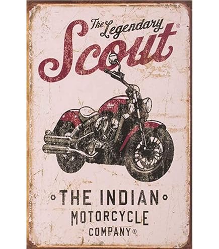 Vintage Indische Motorräder 1901 Metallschild 8x12