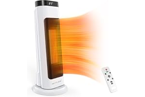 SKYLEO Calefactor Bajo Consumo - Calefactor Baño Bajo Consumo mando a distancia - Estufa Electrica con temporizador - ECO Calentador Electrico Bajo Consumo - Calefactor Ceramico - 2000W - Blanco