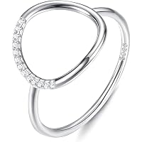Bague Argent Sterling 925 Torsadée Plaqué Or Blanc - Bague Femme Élégante 1,5mm