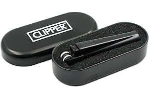 Accendino Clipper in metallo nero - modello: Turbo Jet