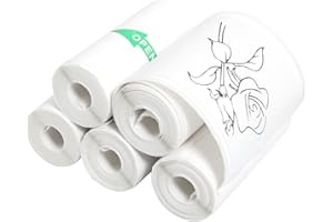 AURTEC Thermal Adhesive Sticker 57 x 25 for Mini Thermal Printer, Cash Register, POS Receipt, Inkless Print Black and White Paper, Coreless, 5 Rolls