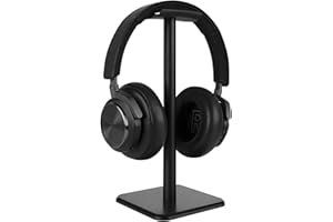 GEEKRIA Aluminum Alloy Headphone Stand for Over-Ear Headphones, Gaming Headset Holder, Desk Display Hanger with Solid Heavy Base Compatible with Bose QC35, Studio3 (Black)