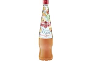 Mautner Markhof Sirup Pfirsich-Maracuja 0 % Zucker – 6 x 700 ml – fruchtiger Diät-Sirup ohne Zuckerzusatz