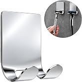 Kyro tech Paslanmaz &Ccedil;elik Metal Banyo Jilet ve Traş Bı&ccedil;ağı Tutucu, Kendinden Yapışkanlı, &Ccedil;ift Askılı, Delme Gerektirmez, Su G