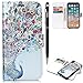 Produktbild Apple iPhone X Handyhülle,iPhone XS Hülle,WIWJ PU Cover Case Leder Flip Wallet Schutzhülle Stoßfest Bumper mit Kartenhalter Klappständer Magnetic Case Hülle Premium Schutzhülle Case[Gemalt zwei-in-one Kann Getrennt Werden Leder Case] Kreative Muster Design Bookstyle Tasche Flip Brieftasche Case Hülle für iPhone X/iPhone XS+1x Touch Stylus Pen-Pfau