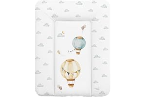 Ceba Baby® Fasciatoio Materassino - Fasciatoio neonato morbido - Cuscino Fasciatoio Lavabile per bambine e bambini - certificato Öko-Tex - impermeabile - 70x50 cm - Palloncini