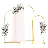 VEVOR Arch Support for 1.8/1.5/1.2 m Backdrop Stable Structure Gold Metal Arch Support for Wedding Birthday Party Graduation