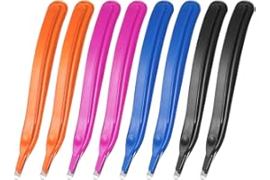 HOSTK 8pcs Herramienta de extracción del extractor de grapas magnético tipo pluma sin esfuerzo para Office School y Home Black Blue Pink Orange Green