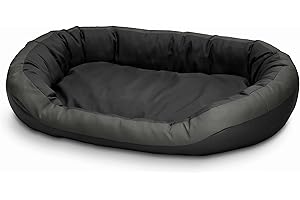 JUELLE Legowisko dla psa z Ekoskóry, Miękka poducha dla średnich i dużych psów, Puszyste łóżko dla psa, sofa Luxus M-XL