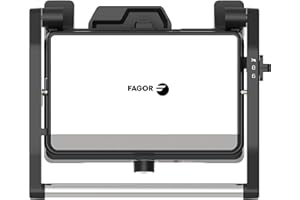 Fagor RoastGrill Grill multifunción, superficie de cocinado XL (27,5 x 17,3 cm), apertura 180º, asa de tacto frío