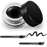 Erinde Black Gel Eyeliner, Gel Eyeliner in Crema Impermeabile a Lunga Durata, Pigmenti ad Alta Intensità Eye Liner Trucco per