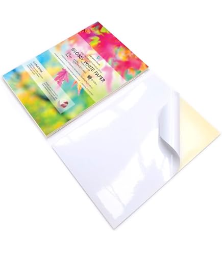 Evergreen Goods – 30 Feuilles A4 Vinyle Blanc Mat Imperméable Autocollant Imprimable Jet D'Encre & Laser – Idéal Cricut, Silhouette & DIY