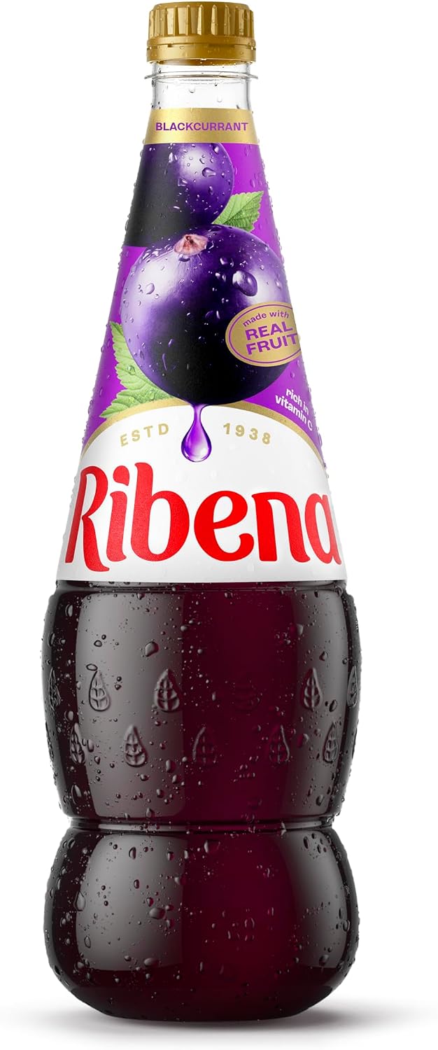 Ribena Blackcurrant Squash 1.5L – Real British Blackcurrants | Rich in Vitamin C | No Artificial Colours or Flavours | 100% Recycled Plastic Bottle