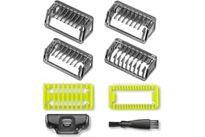 GJKLO 8 Stück Intimhautschutz Körperkamm mit 1/2/3/5 mm Schutzkamm-Set für QP2520 QP2530 QP2620 QP2630 QP6551, Elektrorasierer-Aufsätze Zubehör