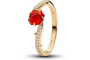 PANDORA Anillo de mujer dorado Disney La Bella y la Bestia 163984C01