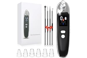 LITOHOM Mitesserentferner Porenreiniger Porensauger Mitesser Sauger Pickelentferner Vakuumsauger 6 Saugköpfe 4 Modi Blackhead Remover USB Pickelentferner Zum Gesichtsreinigung die Beseitigung von Akne