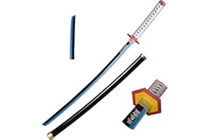 Skyward Blade Wood Cosplay Anime Sword, Tomioka Giyuu Samurai Sword, Toys for Children, Anime Fan, The Special Knife of Blue Katana Knife