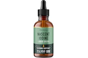SMNUTRITION Liquid Nascent Iodine Drops | Iodine Supplement for Thyroid, Energy & Metabolism Support | 2 Fl Oz | 500 Servings | Non-GMO, Vegan, Third-Party Tested, Highly Absorbable | 1100 mcg Per Serving
