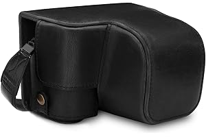 MegaGear MG1651 Ever Ready - Funda de Piel para cámara Sony Alpha A6100, A6400 (16 a 50 mm), Color Negro