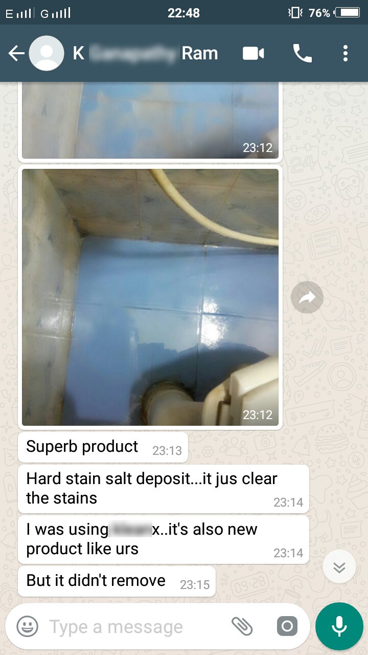 DOT Homecare Products Bathroom DESCALER 400ml,Tiles Cleaner|Remove heavy salt stains,hard water marks,lime scale,calcium,soap scum,mold,rust & fungus on Walls,Floors-ZERO SMELL & FUMES - Image 10