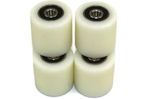 LASANA SMART MACHINES Lot de 4 roulettes en nylon polyamide de 40 mm de diamètre, 40 mm de large, 8 mm d'épaisseur, usinées avec précision.