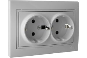 Base Doble DE Enchufe 2P+T con Obturador 16A 250V SOLERA