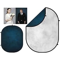 Zusammenklappbarer Fotohintergrund Kate – 1,5 X 2 M, Grau, Beidseitig Bedruckt, Mit Metallrahmen
