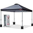 MasterCanopy Durable Ez Pop-up Gazebo Tent with Roller Bag(2.5x2.5M,Black)