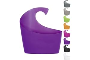 Spirella Kosz prysznicowy Sydney z haczykiem do zawieszenia, łączony regał prysznicowy 25 x 22,5 x 8,5 cm, fioletowy