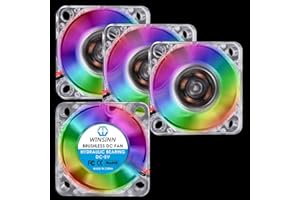 WINSINN 30 mm kolorowy wentylator LED 5 V hydrauliczny bezszczotkowy 3010 30 x 10 mm - wysoka prędkość (4 sztuki)