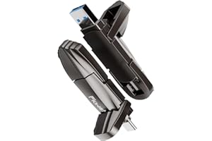 Fikwot FU388 SSD Portátil de 256GB, USB 3.2 Gen2 hasta 1050 MB/s, SSD Externo con USB A y Type-C, Disco Duro SSD Externo para iPhone15/16/Android/PC/Mac