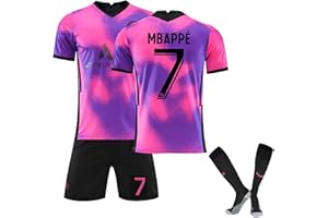 Umiquansome Maillot Enfant de Fussball Soccer Jersey 23/24 Maillot Foot T-Shirt et Short Adultes et Enfants Maillot de Football Garçon Vêtements de Football Extérieur avec Chaussette Ensemble
